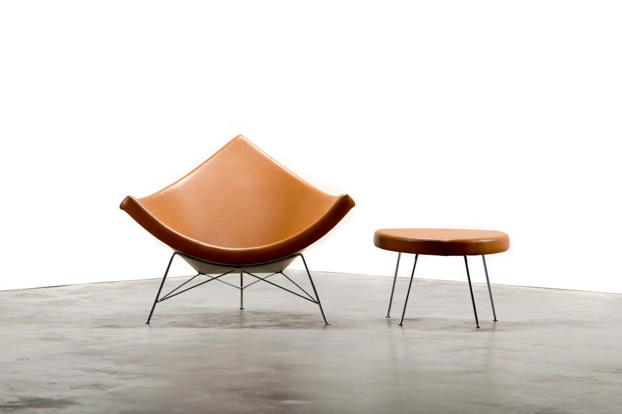 George Nelson for Herman Miller Coconut Chair and Ottoman 1950s